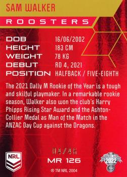 2022 NRL Elite - Mojo Ruby #MR 126 Sam Walker Back